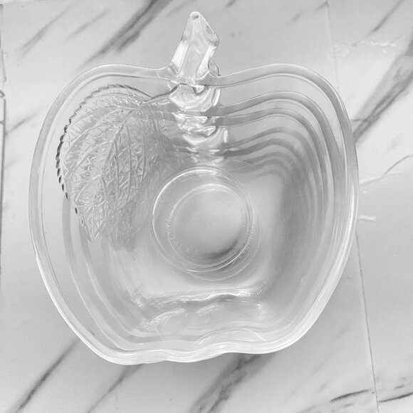 Vintage Clear Glass Apple Shaped Icecream Bowls by KIG Indonesia Set of 8 - Picture 1 of 3